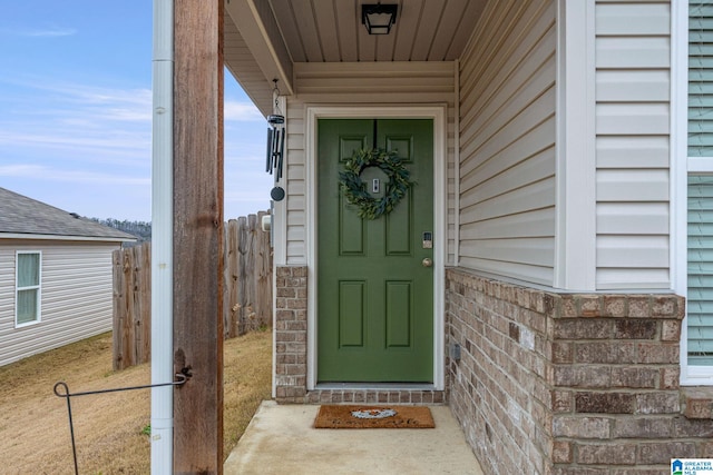 view of entrance to property