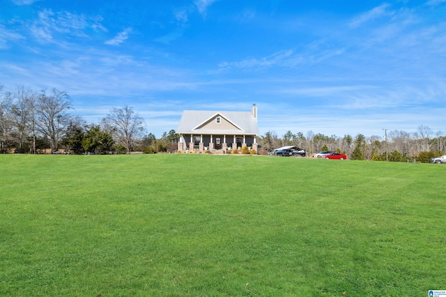 view of yard featuring a porch