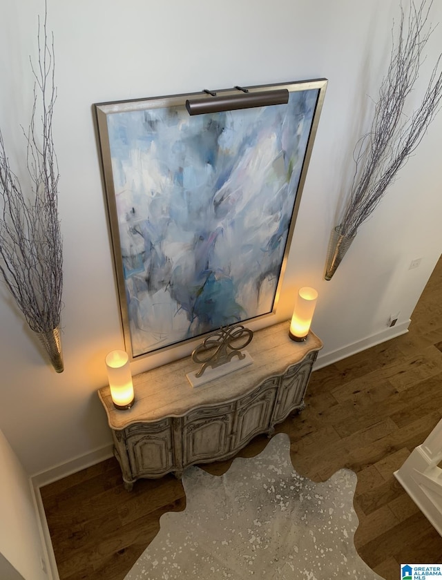 interior details featuring hardwood / wood-style floors