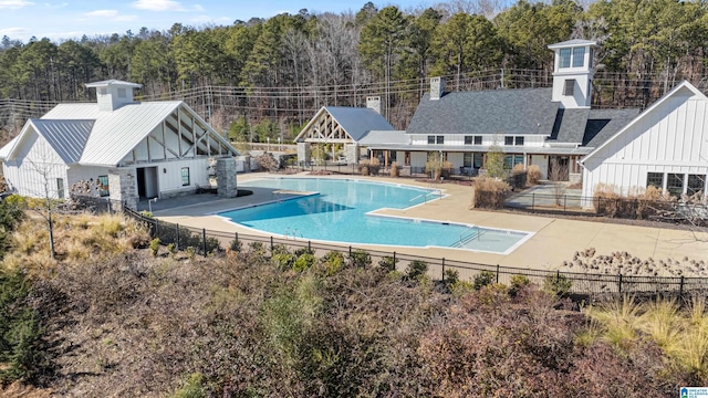 view of pool featuring a patio