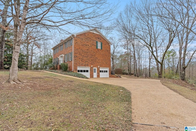 view of home's exterior featuring a garage