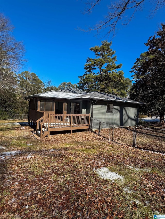 exterior space featuring a deck