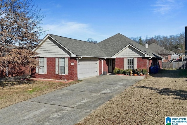 ranch-style home with a garage