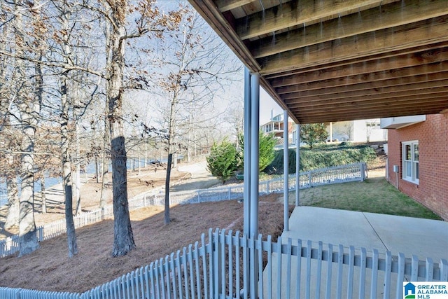 view of yard with a patio area