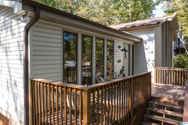 view of wooden deck