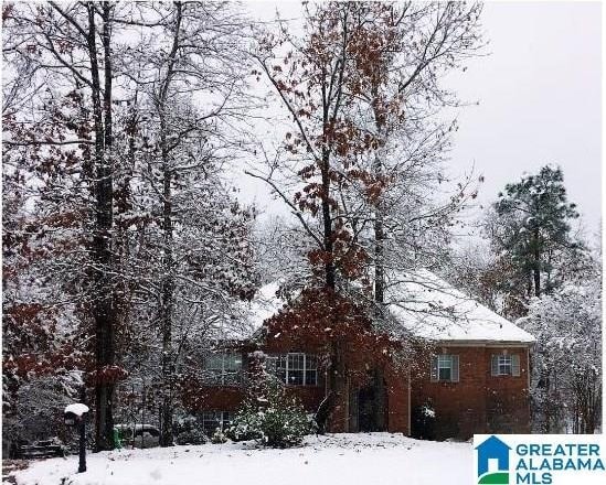 view of snow covered exterior