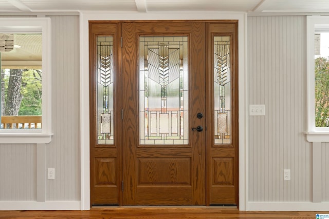 foyer featuring a wealth of natural light