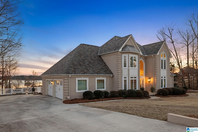 view of front of home featuring a garage