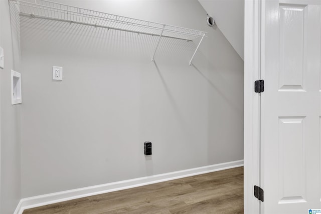 washroom featuring wood-type flooring