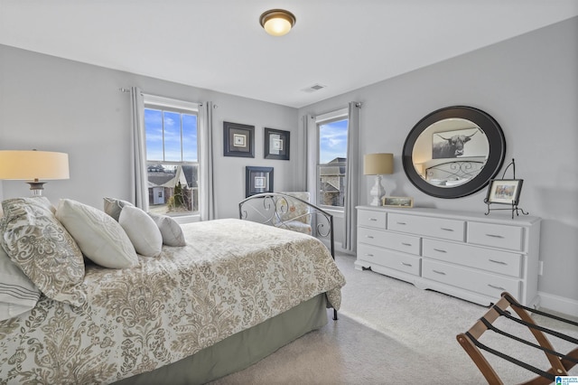 view of carpeted bedroom