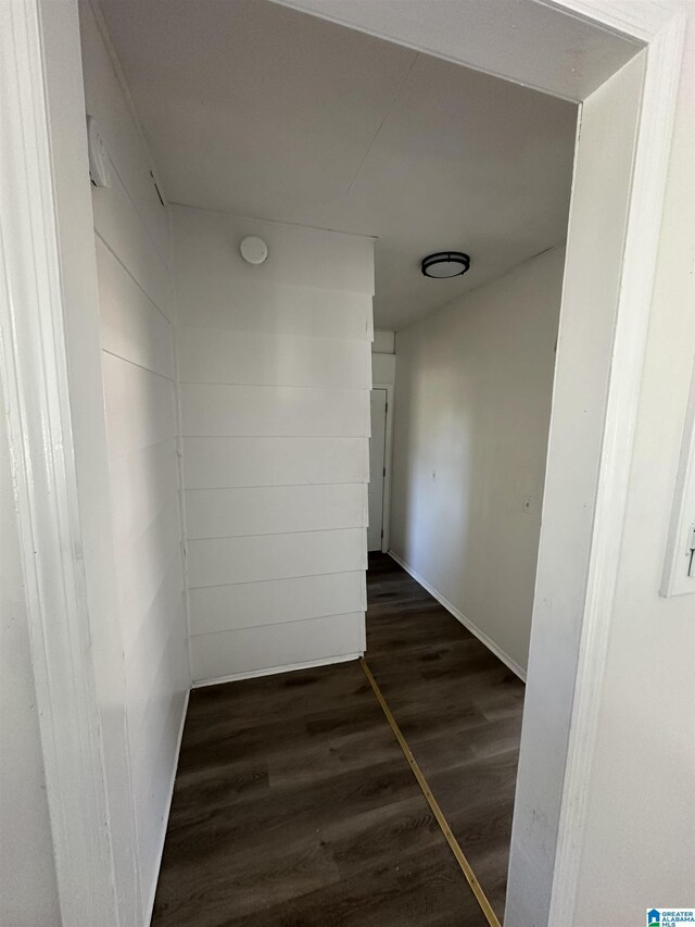 hall featuring dark hardwood / wood-style flooring