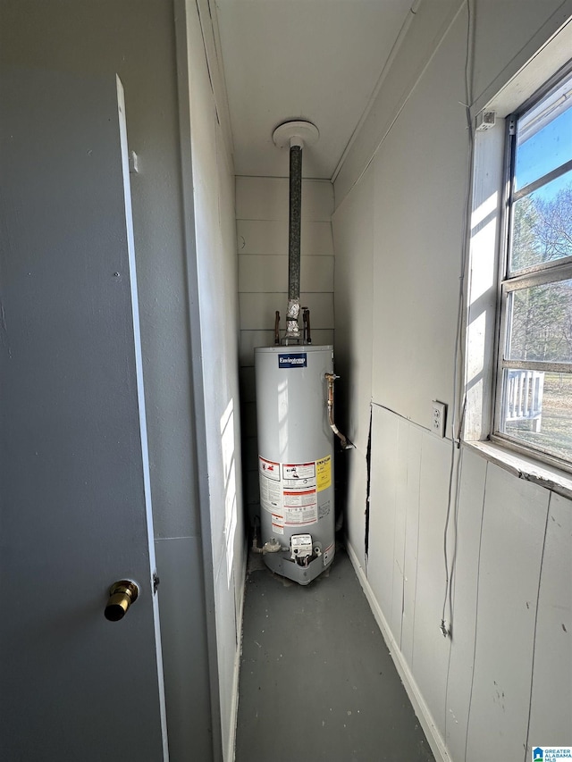 utilities featuring gas water heater