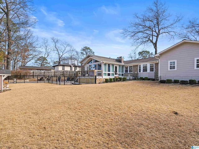 view of rear view of property