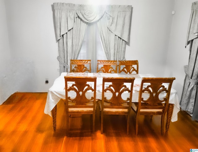 dining room featuring hardwood / wood-style flooring