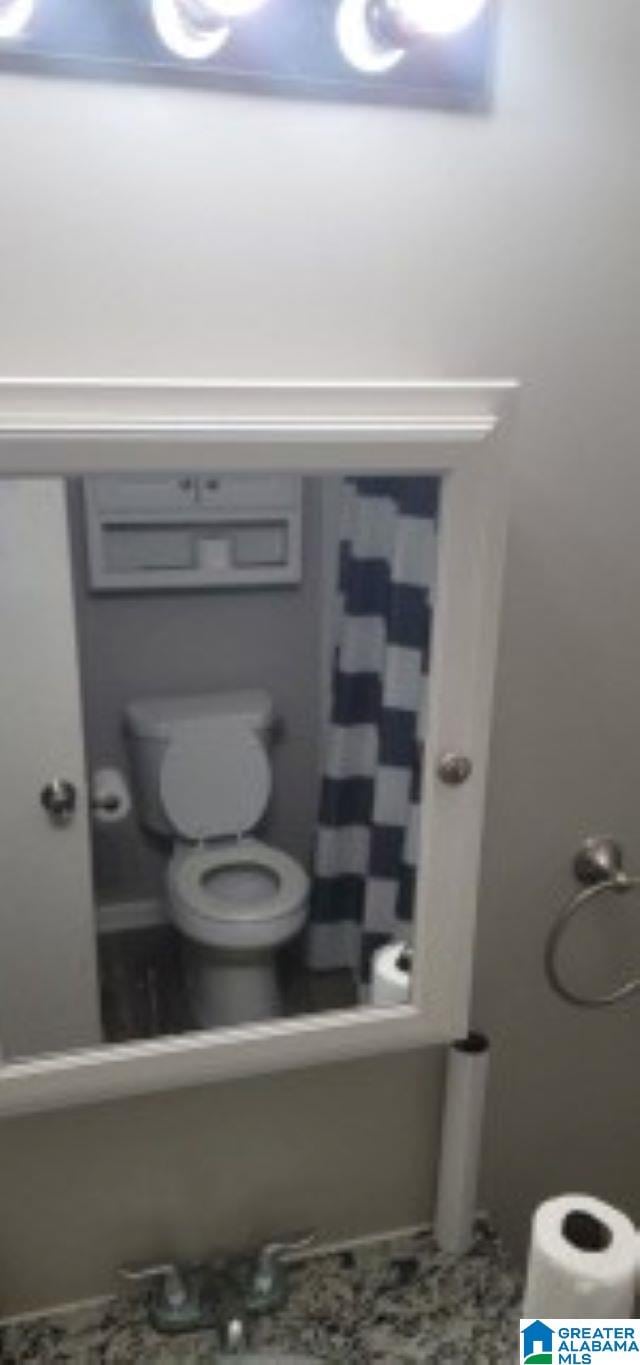 bathroom featuring toilet