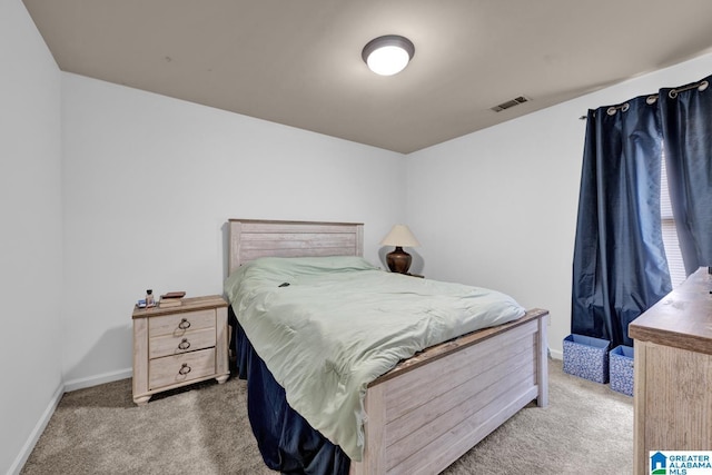 bedroom with carpet