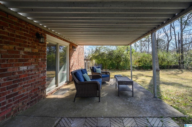 view of patio / terrace featuring outdoor lounge area