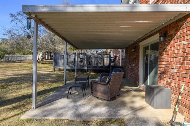 view of patio / terrace with a deck