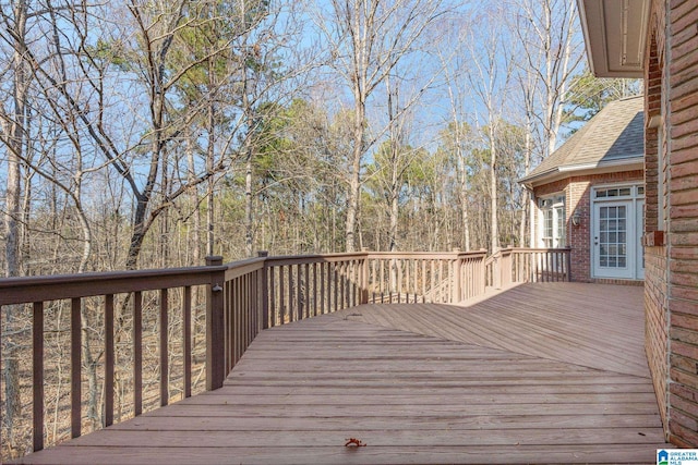 view of wooden deck