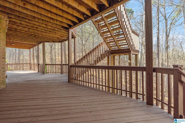 view of wooden deck