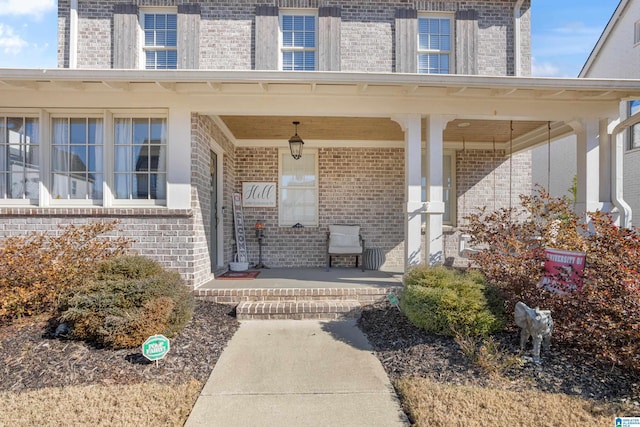 entrance to property with a porch