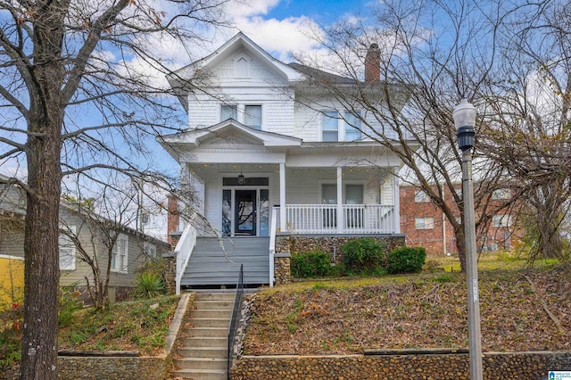 view of front of home with a porch