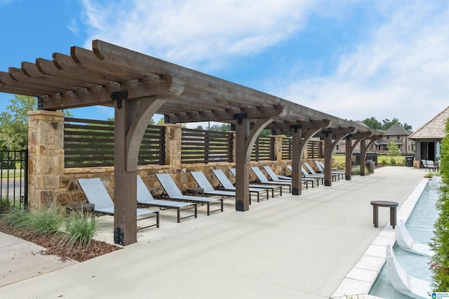 view of home's community with a pergola