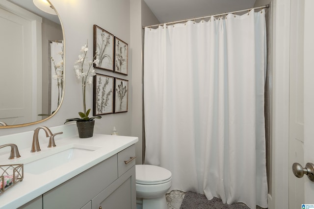 bathroom featuring toilet and vanity