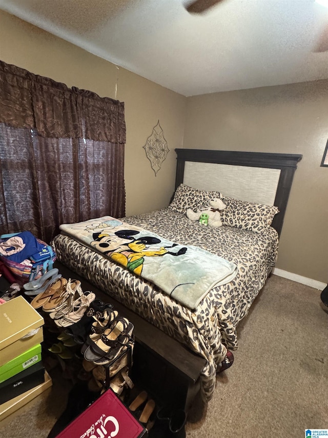 bedroom with carpet floors