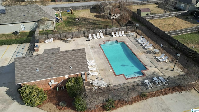 birds eye view of property