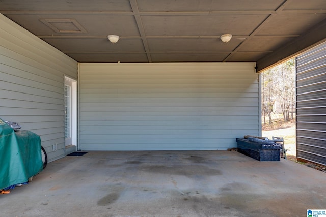 view of patio with a grill