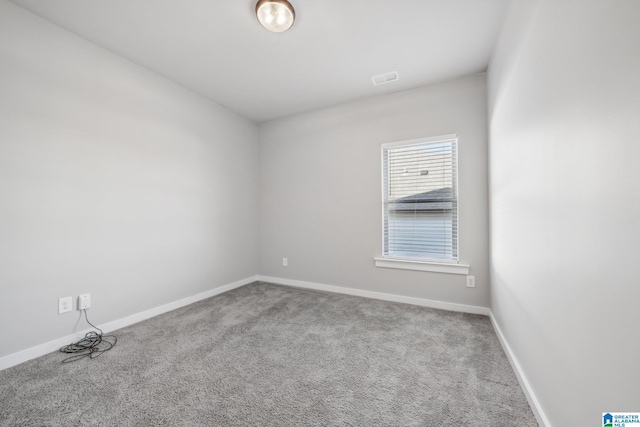 view of carpeted empty room