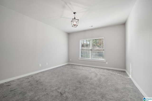 view of carpeted empty room