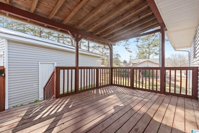 view of wooden terrace