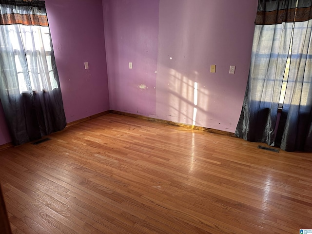 empty room featuring light hardwood / wood-style flooring