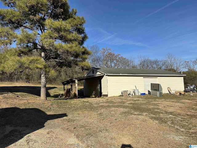 exterior space with a lawn