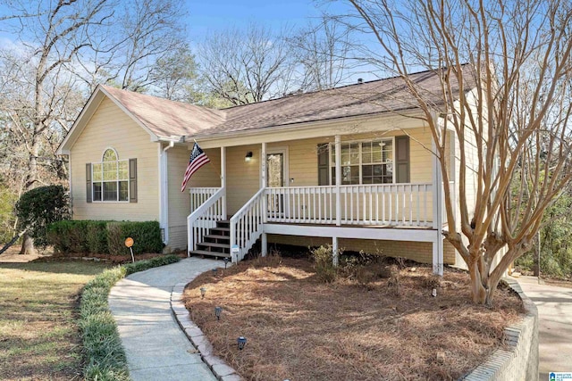 view of front of house with covered porch