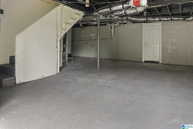 view of basement