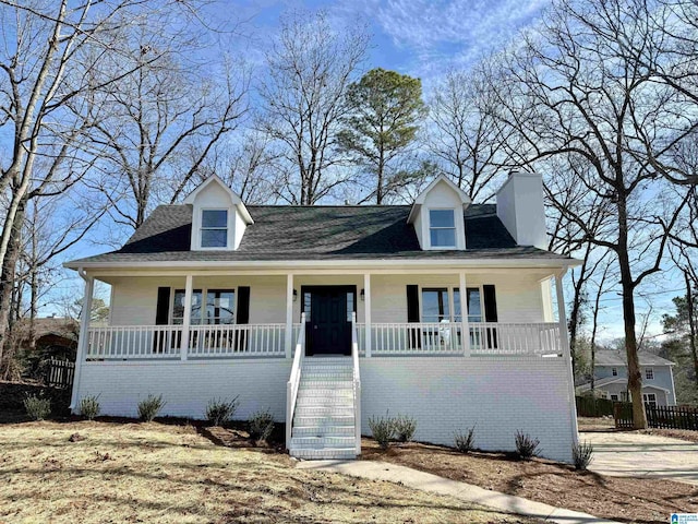 view of front of property with a porch