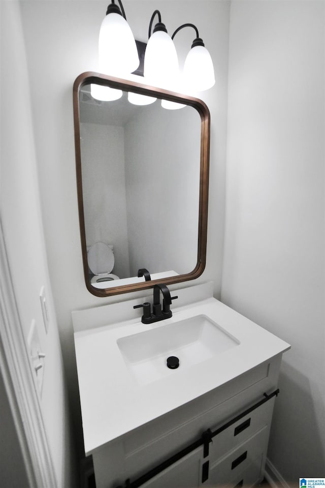 bathroom with vanity