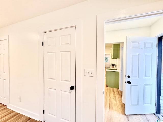 interior space featuring light hardwood / wood-style flooring