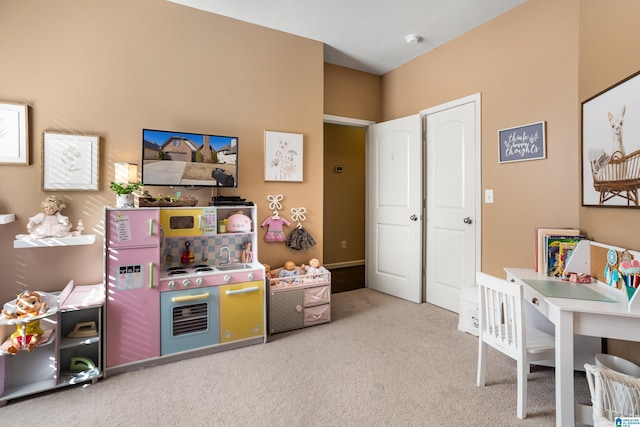 playroom with carpet floors