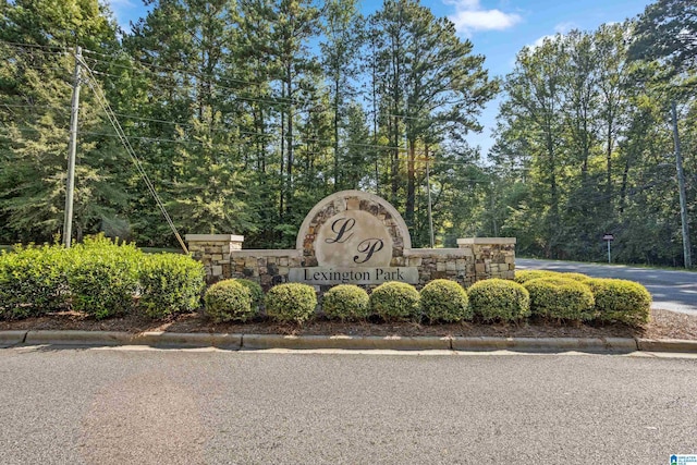 view of community sign