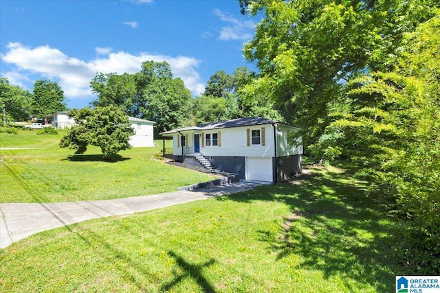 view of home's exterior featuring a yard