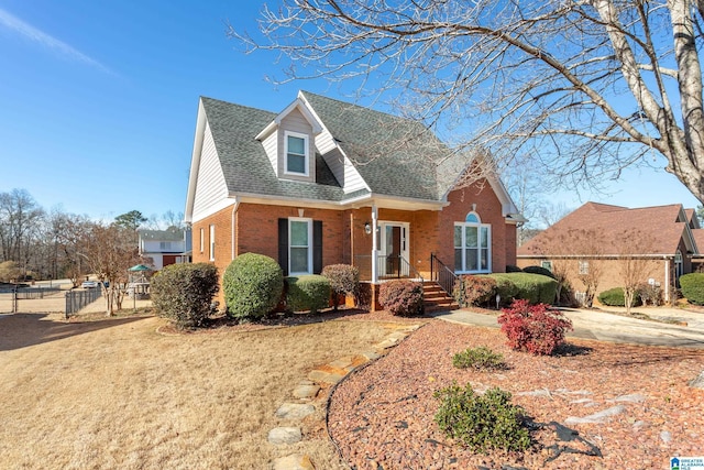 view of new england style home