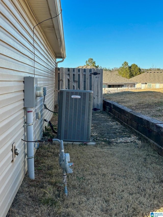 exterior details featuring cooling unit