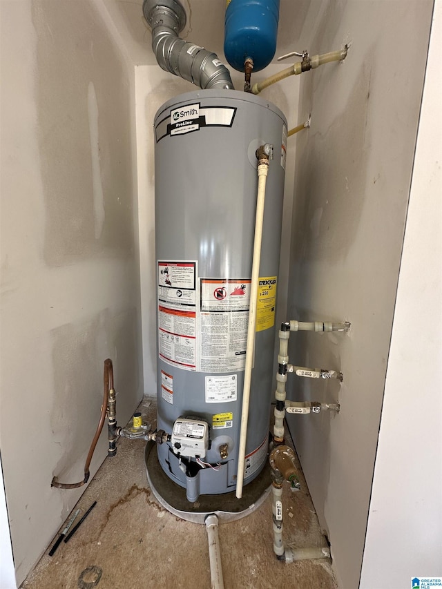 utilities featuring gas water heater