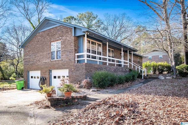 view of property exterior featuring a garage