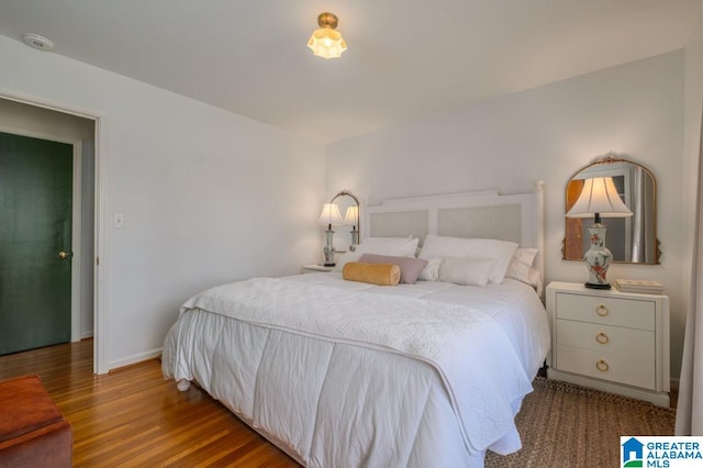 bedroom featuring light wood-type flooring