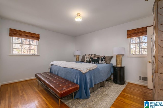 bedroom with hardwood / wood-style flooring